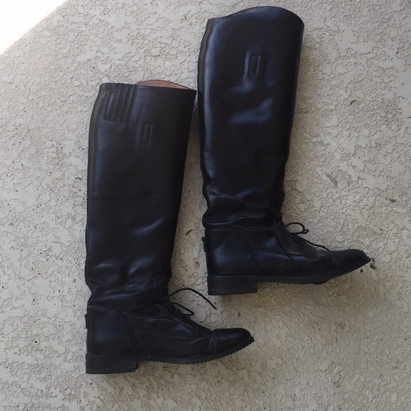 Ovation Shoes - Black leather riding boots / size 6
